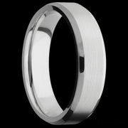 6 mm wide Beveled Cobalt Chrome band.