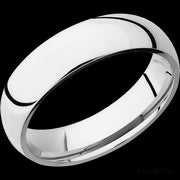 6 mm wide Domed Cobalt Chrome band.