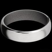 6 mm wide Domed Bevel Cobalt Chrome band featuring a Gun Metal Grey sleeve.