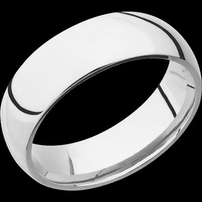 7 mm wide Domed Cobalt Chrome band.