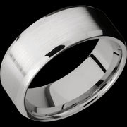 8 mm wide Beveled Cobalt Chrome band.