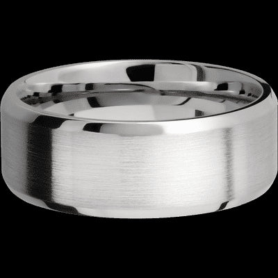 8 mm wide Beveled Cobalt Chrome band.