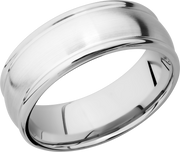 Cobalt Chrome 8mm domed band with rounded edges