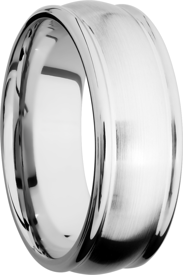 Cobalt Chrome 8mm domed band with rounded edges
