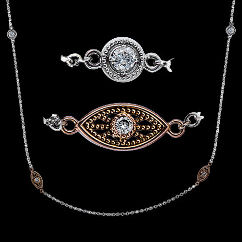 Necklace in 18k Gold with Diamonds