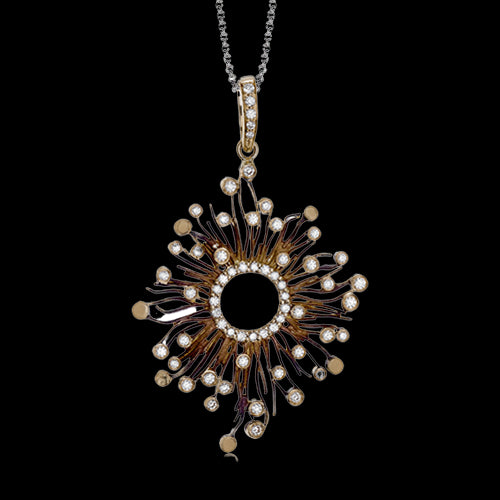 Pendant in 18k Gold with Diamonds