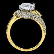 Engagement Ring in 18k Gold with Diamonds