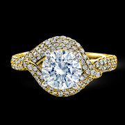 Engagement Ring in 18k Gold with Diamonds