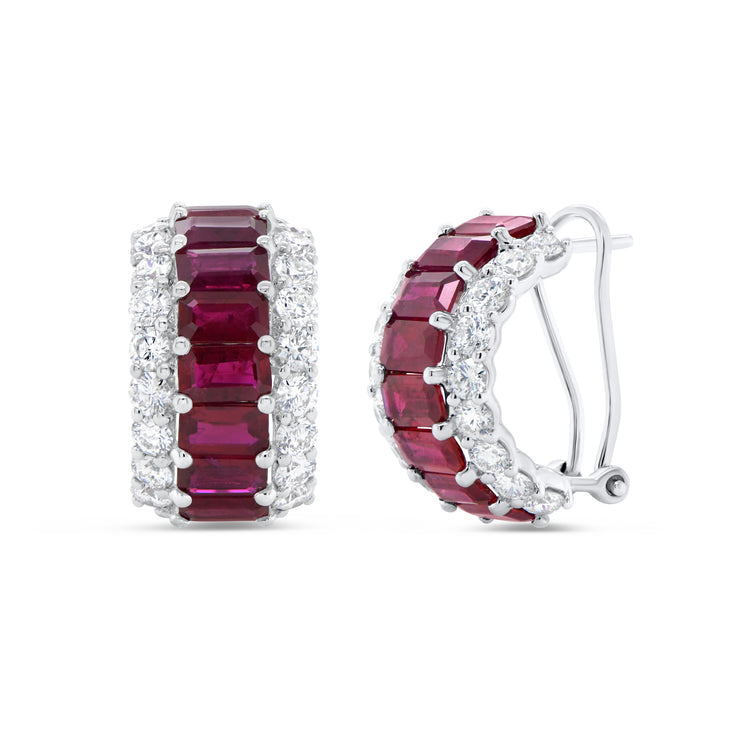 Uneek Precious Collection Huggie Earrings