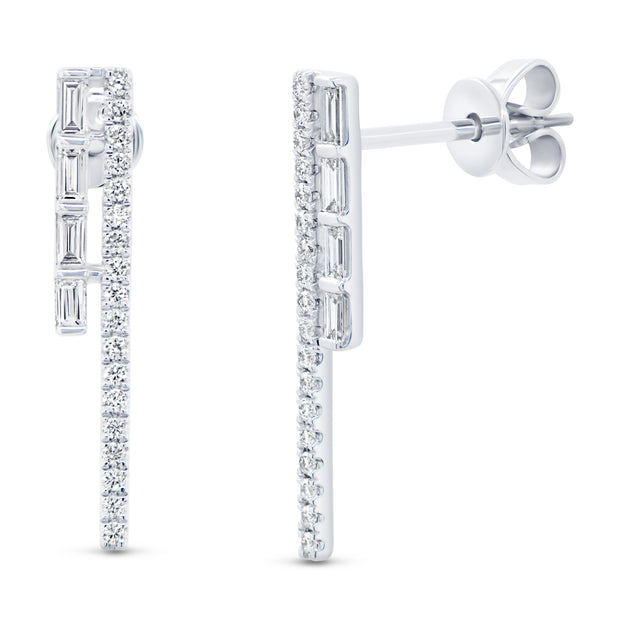 Uneek Gatsby Collection 2-Row Stud Earrings
