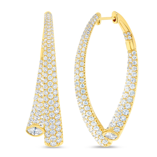 Uneek Gatsby Collection Hoop Earrings