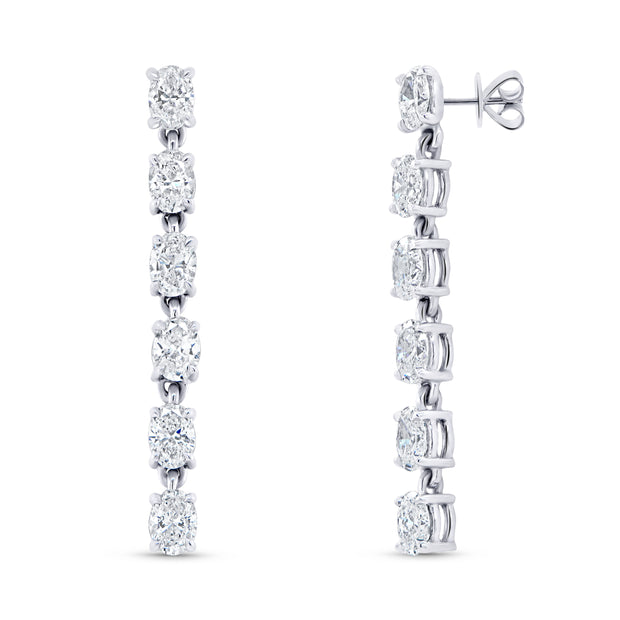 Uneek Gatsby Collection Oval Diamond Dangle Earrings