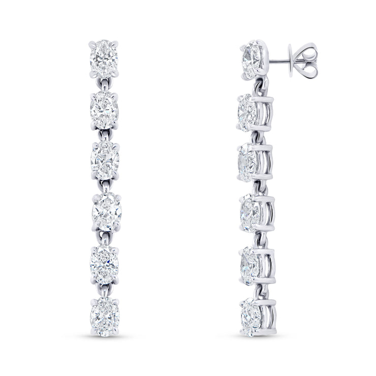 Uneek Gatsby Collection Oval Diamond Dangle Earrings