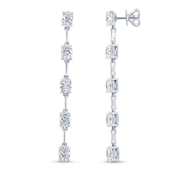 Uneek Gatsby Collection Oval Diamond Dangle Earrings