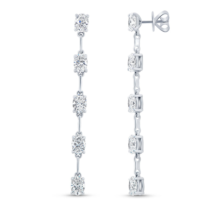 Uneek Gatsby Collection Oval Diamond Dangle Earrings