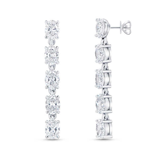 Uneek Gatsby Collection Oval Diamond Dangle Earrings
