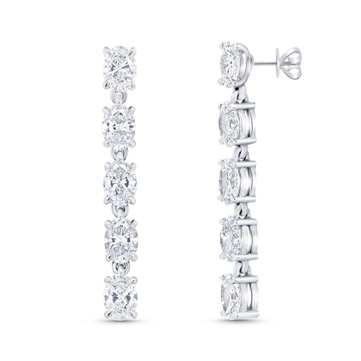 Uneek Gatsby Collection Oval Diamond Dangle Earrings