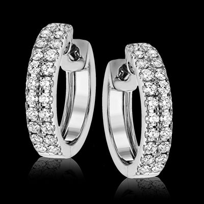 Hoop Earring in 18k Gold with Diamonds