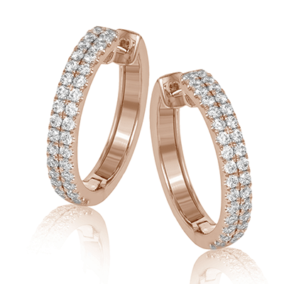 Hoop Earring in 18k Gold with Diamonds