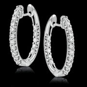 Hoop Earring in 18k Gold with Diamonds