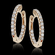 Hoop Earring in 18k Gold with Diamonds