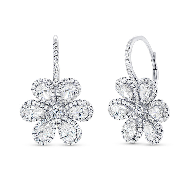 Uneek Signature Collection Floral Drop Earrings