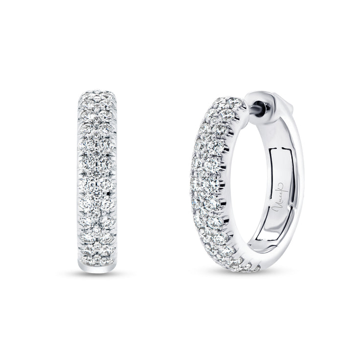 Uneek 2 Row Huggie Earrings