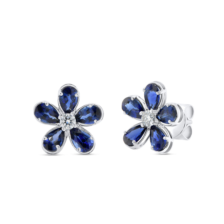 Uneek Precious Collection Floral Stud Earrings