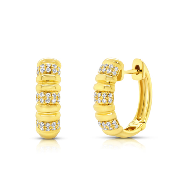 Uneek Gatsby Collection Huggie Earrings