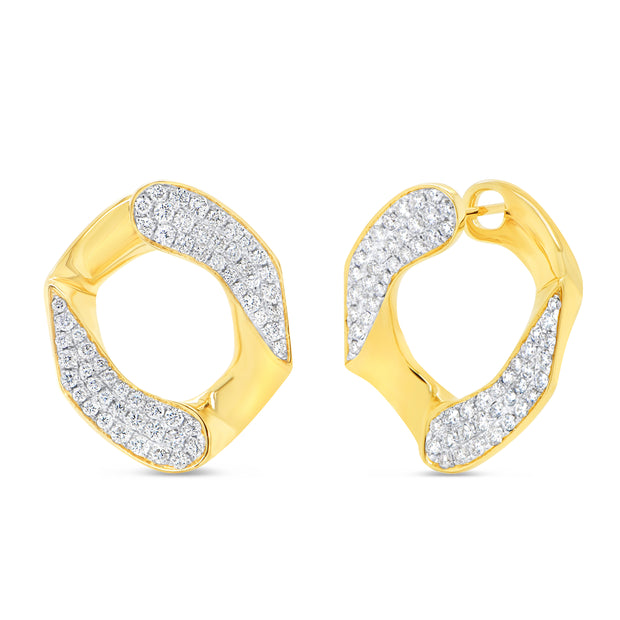 Uneek Gatsby Collection Huggie Earrings