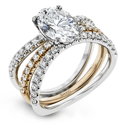 Wedding Set in 18k Gold with Diamonds