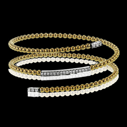 Bangle in 18k Gold with Diamonds