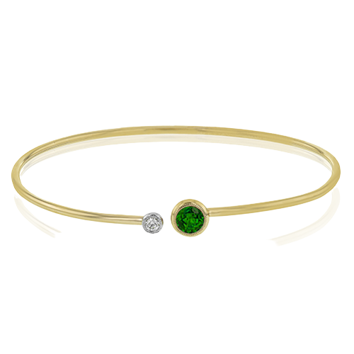 Color Bangle in 18k Gold with Diamonds