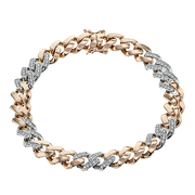Gent Bracelet in 14k Gold with Diamonds