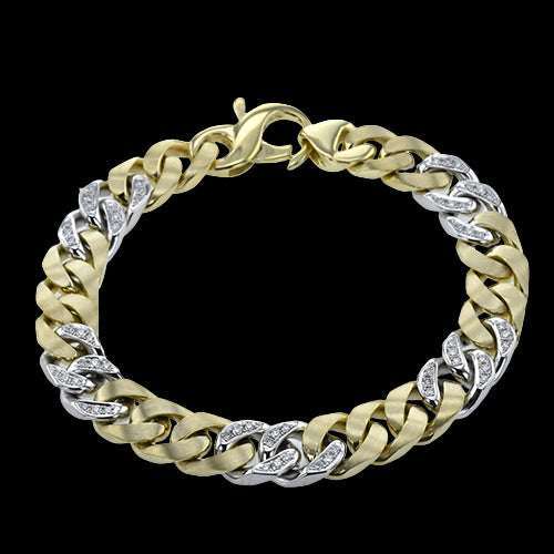 Gent Bracelet in 14k Gold with Diamonds