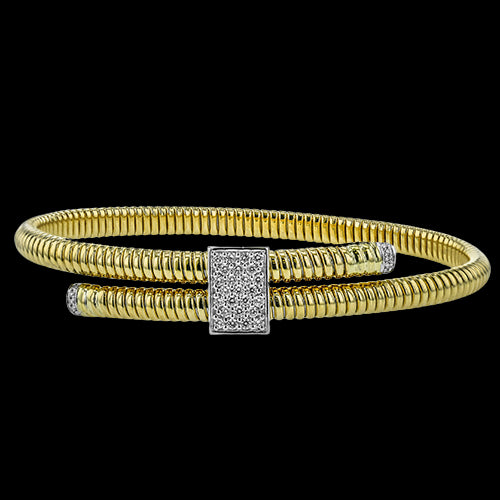 Bangle in 18k Gold with Diamonds