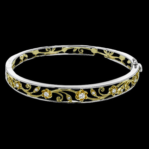 Bangle in 18k Gold with Diamonds
