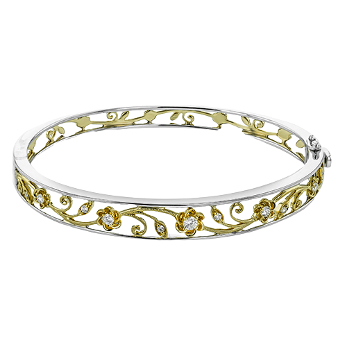Bangle in 18k Gold with Diamonds