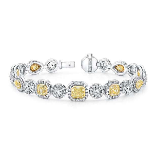 Uneek Mixed-Shape Fancy Yellow Diamond Bracelet