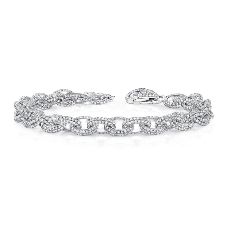 Uneek Classic Diamond Pave Link Bracelet