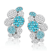 Color Earring in 18k Gold with Diamonds