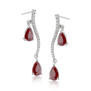 Color Earring in 18k Gold with Diamonds