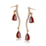 Color Earring in 18k Gold with Diamonds