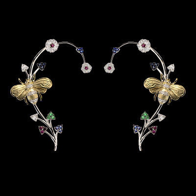 Earring in 18k Gold with Diamonds