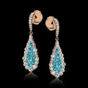 Color Earring in 18k Gold with Diamonds