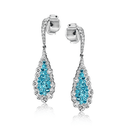 Color Earring in 18k Gold with Diamonds