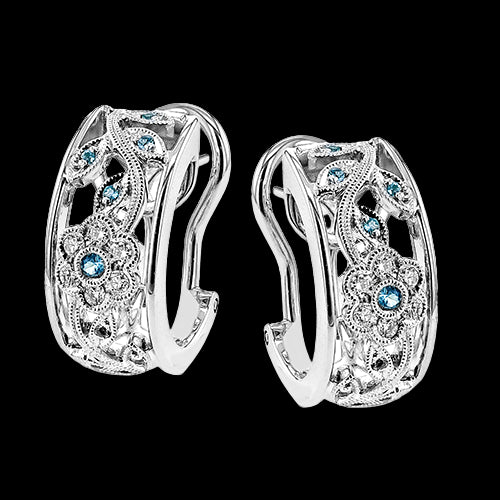 Color Earring in 18k Gold with Diamonds