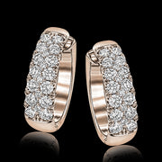 Hoop Earring in 18k Gold with Diamonds