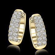 Hoop Earring in 18k Gold with Diamonds