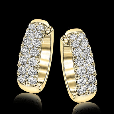 Hoop Earring in 18k Gold with Diamonds